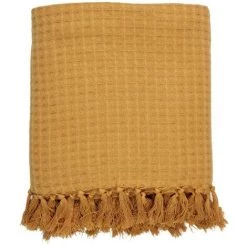 THE HOME DECO FACTORY Jeté De Canapé Gaufré 170x250 Cm Ocre - Jaune 9 THE HOME DECO FACTORY Jeté De Canapé Gaufré 170x250 Cm Ocre - Jaune -Plaid et couverture Soldes 35323414 3