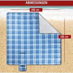 BRIDAY Couverture De Voyage Avec Dos En Aluminium, Couverture De Pique-nique, Couverture De Camping, Couverture De Plage, Avec Poignée De Transport 200 X 200 Cm -Plaid et couverture Soldes 35561709 5