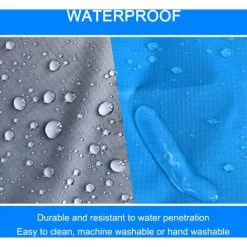 ASUPERMALL Tapis De Pique-Nique Impermeable A L'Eau Pour Camping En Plein Air, Tapis De Couverture De Pique-Nique Pliable Portable, Bleu Gradient -Plaid et couverture Soldes 35607300 5