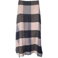 LA MAISON D'AMELIE Plaid Acrylique à Franges HIGHLAND 130 X 170 Cm - ROSE/MARRON