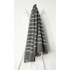 OCEAN VIBES Fouta 100 Cm X 200 Cm Ibiza - 100% Coton - Finition Franges - NOIR/BLANC -Plaid et couverture Soldes 35871717 1