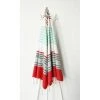 OCEAN VIBES Fouta 100 Cm X 200 Cm Five - 100% Coton - Finition Franges - ROUGE/GRIS 2 OCEAN VIBES Fouta 100 Cm X 200 Cm Five - 100% Coton - Finition Franges - ROUGE/GRIS -Plaid et couverture Soldes 35871937 1