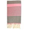 LA MAISON D'AMELIE Fouta 100 Cm X 200 Cm Arthur - 100% Coton - Finition Franges - GRIS FONCE/ROSE FLUO 1 LA MAISON D'AMELIE Fouta 100 Cm X 200 Cm Arthur - 100% Coton - Finition Franges - GRIS FONCE/ROSE FLUO -Plaid et couverture Soldes 35872344 1