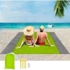 DEVENIRRICHE Tapis De Plage Couverture De Pique-Nique 210 X 200 CM Couverture Picnic, Tapis De Pique-niques Couverture De Plage Couverture De Picnic Avec 4 Fixes, Camping, Randonnée Et Pique-Nique, Vert -Plaid et couverture Soldes 35893303 1
