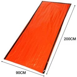 HAPPYSHOPPING 4PCS Sac De Couchage D'Urgence Reutilisable Couverture De Survie Tente De Camping Equipement D'Urgence Exterieur Impermeable Thermique, Modele: Orange 32 -Plaid et couverture Soldes 36055209 3