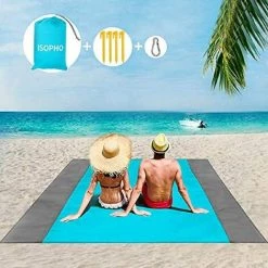 TRIOMPHE Tapis De Plage Couverture De Pique-Nique 210 X 200 CM Couverture Picnic, Tapis De Pique-niques Couverture De Plage Couverture De Picnic Avec 4 Fixes, Camping, Randonnée Et Pique-Nique