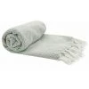 RIDEAUDISCOUNT Fouta, Jeté De Lit, Plaid 100% Coton 120 X 150 Cm Avec Franges Jacquard Micromotif Losanges Vert D'Eau - Vert -Plaid et couverture Soldes 36574305 1
