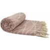 RIDEAUDISCOUNT Fouta, Jeté De Lit, Plaid 100% Coton 120 X 150 Cm Avec Franges Jacquard Motif Géométrique Rose - Rose 1 RIDEAUDISCOUNT Fouta, Jeté De Lit, Plaid 100% Coton 120 X 150 Cm Avec Franges Jacquard Motif Géométrique Rose - Rose -Plaid et couverture Soldes 36574307 1