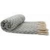 RIDEAUDISCOUNT Fouta, Jeté De Lit, Plaid 100% Coton 120 X 150 Cm Avec Franges Jacquard Motif Géométrique Chevrons Vert D'Eau - Vert -Plaid et couverture Soldes 36617265 1