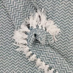 RIDEAUDISCOUNT Fouta, Jeté De Lit, Plaid 100% Coton 120 X 150 Cm Avec Franges Jacquard Micromotif Chevrons Bleu Canard - Bleu 8 RIDEAUDISCOUNT Fouta, Jeté De Lit, Plaid 100% Coton 120 X 150 Cm Avec Franges Jacquard Micromotif Chevrons Bleu Canard - Bleu -Plaid et couverture Soldes 36617295 2