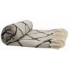 RIDEAUDISCOUNT Fouta, Jeté De Lit, Plaid 100% Coton 120 X 150 Cm Avec Franges Jacquard Motif Losanges Naturel Noir - Noir 2 RIDEAUDISCOUNT Fouta, Jeté De Lit, Plaid 100% Coton 120 X 150 Cm Avec Franges Jacquard Motif Losanges Naturel Noir - Noir -Plaid et couverture Soldes 36617373 1