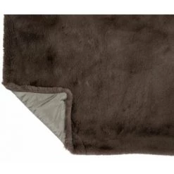 Paris Prix - Plaid Imitation Fourrure "cutie" 130x180cm Taupe -Plaid et couverture Soldes 36693362 4