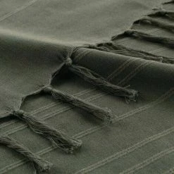 Paris Prix - Plaid Uni à Franges "lilia" 150x150cm Kaki 9 Paris Prix - Plaid Uni à Franges "lilia" 150x150cm Kaki -Plaid et couverture Soldes 36880697 3