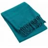Paris Prix - Plaid Uni à Franges "lilia" 150x150cm Bleu -Plaid et couverture Soldes 36881523 1
