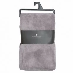 ATMOSPHERA, CRATEUR D'INTRIEUR Plaid Microfibre "Doa" 180x230cm Gris -Plaid et couverture Soldes 36890171 3