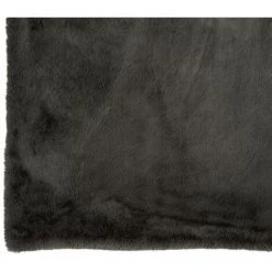 Paris Prix - Plaid Imitation Fourrure "cutie" 130x180cm Gris Foncé -Plaid et couverture Soldes 36891055 3