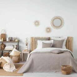 Paris Prix - Couvre-lit Matelassé "florette" 220x240cm Taupe