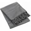 Paris Prix - Jeté De Canapé à Franges "lilia" 220x240cm Anthracite -Plaid et couverture Soldes 36892608 1