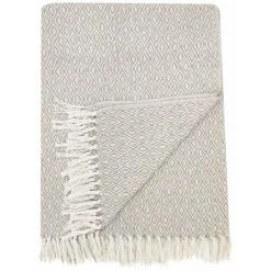 RIDEAUDISCOUNT Fouta, Jeté De Lit, Plaid 100% Coton 120 X 150 Cm Avec Franges Jacquard Micromotif Losanges Beige - Naturel 10 RIDEAUDISCOUNT Fouta, Jeté De Lit, Plaid 100% Coton 120 X 150 Cm Avec Franges Jacquard Micromotif Losanges Beige - Naturel -Plaid et couverture Soldes 36892725 4