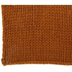 Paris Prix - Plaid Déco Maille "tricoté" 127x152cm Orange Marron -Plaid et couverture Soldes 36892820 2