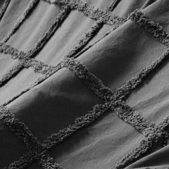 Paris Prix - Plaid Uni En Coton "calyssa" 125x150cm Anthracite -Plaid et couverture Soldes 36906722 3