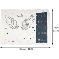 Kueatily Couverture Pour Bébé Milestone Photographie Props Couverture Pour Nouveau-né à 12 Mois Tapis Doux Ultra Confortable 70x105cm (Ange) 9 Kueatily Couverture Pour Bébé Milestone Photographie Props Couverture Pour Nouveau-né à 12 Mois Tapis Doux Ultra Confortable 70x105cm (Ange) -Plaid et couverture Soldes 36992731 3