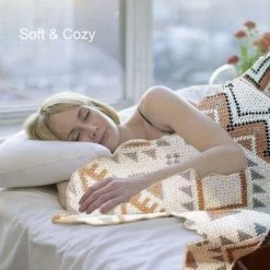 HAPPYSHOPPING Couverture De Couverture En Cachemire De Canape De Couverture De Chale De Boheme Beige Vintage 8 HAPPYSHOPPING Couverture De Couverture En Cachemire De Canape De Couverture De Chale De Boheme Beige Vintage -Plaid et couverture Soldes 36999588 2