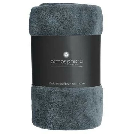 ATMOSPHERA, CRATEUR D'INTRIEUR Plaid Polaire Microfibre 125x150cm Orage 4 ATMOSPHERA, CRATEUR D'INTRIEUR Plaid Polaire Microfibre 125x150cm Orage – Image 2