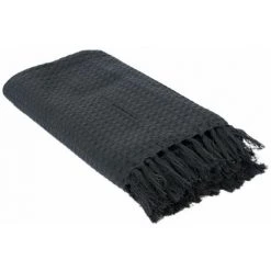 Paris Prix - Jeté De Canapé "gaufré" 130x160cm Gris Anthracite