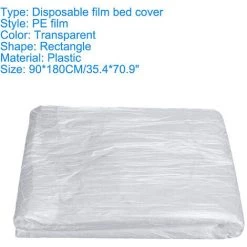 ASUPERMALL 100Pcs Couvre-Lit Jetables Couvre Les Draps De Lit De Massage Spa Film Impermeable Transparent -Plaid et couverture Soldes 37270811 4