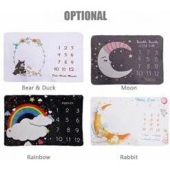 HAPPYSHOPPING Couverture De Jalon Mensuel Pour Bebe Motif De Dessin Anime Couvertures En Flanelle Douce Photo Photo Prop Fond Cadeaux D'anniversaire Pour Bebe 47 * 39 Pouces Pour Les Nouveau-nes Les Tout-petits Lapin, Modele: Lapin - Modele: Lapin -Plaid et couverture Soldes 37462893 2