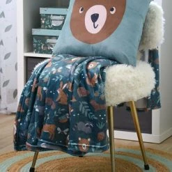 LOVELY CASA Plaid 130x160 Cm Saturnin - Bleu 8 LOVELY CASA Plaid 130x160 Cm Saturnin - Bleu -Plaid et couverture Soldes 37468702 3