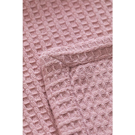 Couverture Polyvalente En Coton Waffle (243x223 Cm) Bimba SKLUM Coton - Rose Mauve Pâle 7 Couverture Polyvalente En Coton Waffle (243x223 Cm) Bimba SKLUM Coton - Rose Mauve Pâle – Image 5