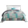 WOLTU Dessus De Lit Patchwork.Couvre-Lit Matelassé. Jeté De Lit Pour Lit Double. 150x200cm. Patchwork Vert Clair -Plaid et couverture Soldes 38233085 1