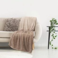 Paris Prix - Plaid Tie And Dye "teintes" 150x200cm Beige -Plaid et couverture Soldes 38574128 4