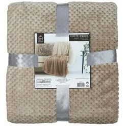 Paris Prix - Plaid Tie And Dye "teintes" 150x200cm Beige -Plaid et couverture Soldes 38574128 5