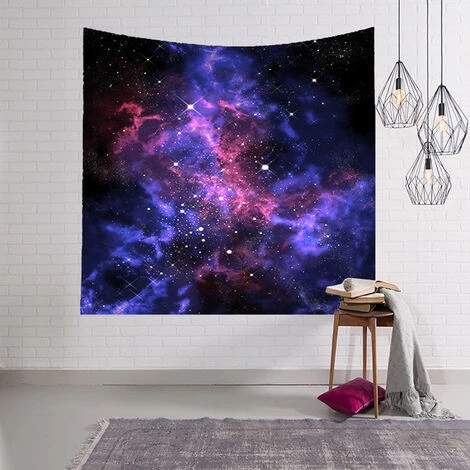 HAPPYSHOPPING 130 * 150cm Polyester Maison Decoration Murale Art Ciel Etoile Etoiles Impression Suspendu Tapisserie Plage Jeter Serviette Couverture Pique-Nique Tapis Couvre-Lit Nappe Femme Mode Vetements, Modele: 4 - Modele: 4 4 HAPPYSHOPPING 130 * 150cm Polyester Maison Decoration Murale Art Ciel Etoile Etoiles Impression Suspendu Tapisserie Plage Jeter Serviette Couverture Pique-Nique Tapis Couvre-Lit Nappe Femme Mode Vetements, Modele: 4 - Modele: 4 – Image 2