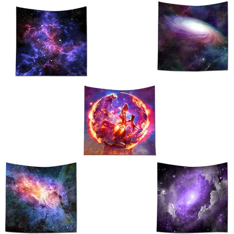 HAPPYSHOPPING 130 * 150cm Polyester Maison Decoration Murale Art Ciel Etoile Etoiles Impression Suspendu Tapisserie Plage Jeter Serviette Couverture Pique-Nique Tapis Couvre-Lit Nappe Femme Mode Vetements, Modele: 4 - Modele: 4 5 HAPPYSHOPPING 130 * 150cm Polyester Maison Decoration Murale Art Ciel Etoile Etoiles Impression Suspendu Tapisserie Plage Jeter Serviette Couverture Pique-Nique Tapis Couvre-Lit Nappe Femme Mode Vetements, Modele: 4 - Modele: 4 – Image 3