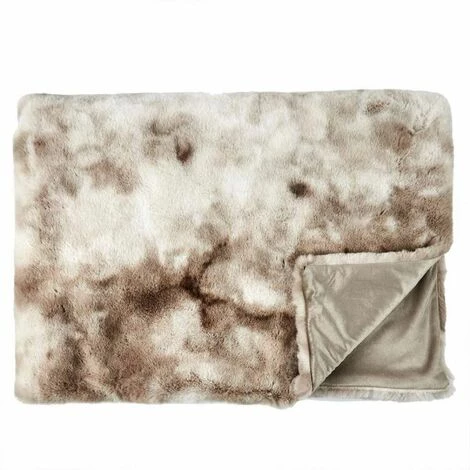 Paris Prix - Plaid Imitation Fourrure "opulence" 140x200cm Marron 4 Paris Prix - Plaid Imitation Fourrure "opulence" 140x200cm Marron – Image 2