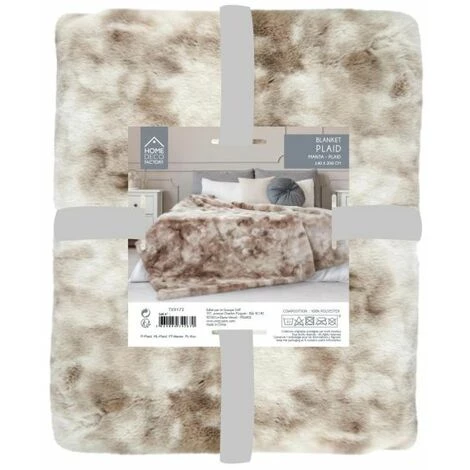 Paris Prix - Plaid Imitation Fourrure "opulence" 140x200cm Marron 6 Paris Prix - Plaid Imitation Fourrure "opulence" 140x200cm Marron – Image 4