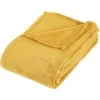 Atmosphera - Plaid Microfibre Ocre 130 X 180 Cm - Ocre -Plaid et couverture Soldes 39437996 1