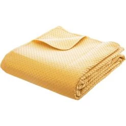 Atmosphera - Dessus De Lit Ocre 240 X 260 Cm Avec 2 Taies - Ocre