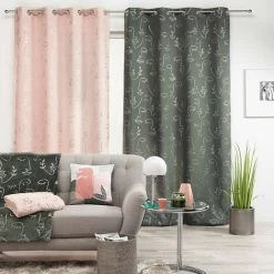 DOUCEUR D'INTÉRIEUR Plaid 125x150 Cm Flanelle Métallisée Arty Line Rose Argent - Rose -Plaid et couverture Soldes 39578025 3