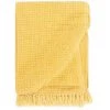 Topdeal Couverture En Coton 160 X 210 Cm Jaune Moutarde -Plaid et couverture Soldes 39755899 1