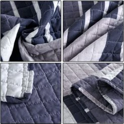 WOLTU Dessus De Lit Patchwork.Couvre-Lit Matelassé. Jeté De Lit Pour Lit Double. 150x200cm. Patchwork Stripes+Karo 8 WOLTU Dessus De Lit Patchwork.Couvre-Lit Matelassé. Jeté De Lit Pour Lit Double. 150x200cm. Patchwork Stripes+Karo -Plaid et couverture Soldes 39949120 3