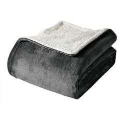 WOLTU Couverture Chaude. Couverture De La Chambre En Peluche.Couverture De Canapé. 220x240cm. Anthracite -Plaid et couverture Soldes 39949313 2