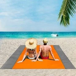 VERSAILLESFR Tapis De Plage Couverture De Pique-Nique 200 X 200 CM Couverture Picnic, Tapis De Pique-niques Couverture De Plage Couverture De Picnic Avec 4 Fixes, Camping, Randonnée Et Pique-Nique