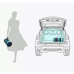 VERSAILLESFR Couverture De Pique-Nique Impermeable 143*200cm, Portable Extérieur Résiste à L'humidité Isolation Tapis De Plage, Parc, Cour, Pliable Avec Bandoulière(Vert Blanc Géométrie) -Plaid et couverture Soldes 40003764 5