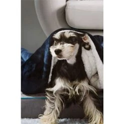 ECHOO Plaid Couverture Polaire Sherpa Bleu Marine152x202cm - Couverture De Lit Réversible Double Face Douce Et Chaude Plaid Jeté De Canapé Flanelle -Plaid et couverture Soldes 40118149 3