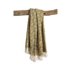 M-S Plaid En Coton 130x150 Cm Imprimés Curry - YELLY